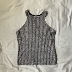 Charlotte russe space gray tank top, size: S